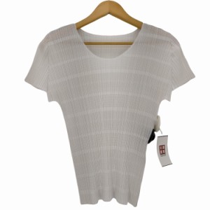 PLEATS PLEASE ISSEY MIYAKE(プリーツプリーズイッセイミヤケ) 07ss チェックプリーツカットソー レディース  3【中古】【ブランド古着バ