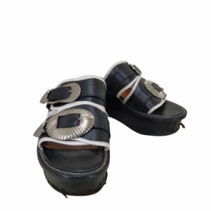 TOGA PULLA(トーガプルラ) DOUBLE BUCKLE PLATFORM SANDALS レディース  38【中古】【ブランド古着バズストア】