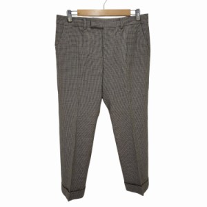 AQUASCUTUM(アクアスキュータム) 00s ガンクラブチェックスラックスパンツ 裾ダブル メンズ  15【中古】【ブランド古着バズストア】