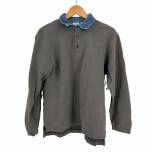 L.L.Bean(エルエルビーン) 襟デニム 鹿の子 L/S ポロシャツ メンズ  SM MENS【中古】【ブランド古着バズストア】