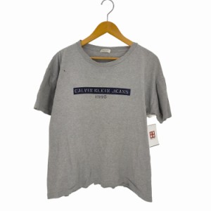 Calvin Klein Jeans(カルバンクラインジーンズ) 90s シングルステッチ ロゴプリントTシャツ メンズ  L-XL【中古】【ブランド古着バズスト