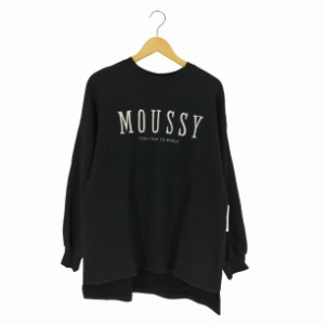 moussy(マウジー) ロゴ刺繍 ビックシルエットスウェット レディース FREE 【中古】【ブランド古着バズストア】