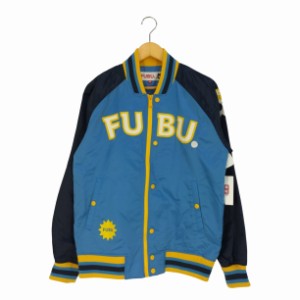 FUBU(フブ) ロゴ刺繍 スイッチングカラー スタジャン メンズ import：M 【中古】【ブランド古着バズストア】