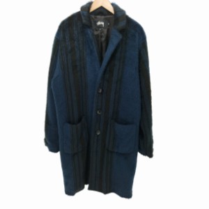 Stussy(ステューシー) 17AW STRIPE OVERCOAT メンズ JPN：M 【中古】【ブランド古着バズストア】