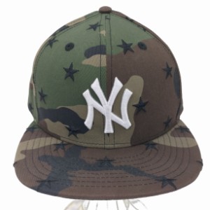 NEWERA(ニューエラ) 59FIFTY STARS カモ柄 ベースボールチームキャップ メンズ  L/XL【中古】【ブランド古着バズストア】