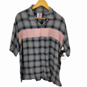 L 未使用品 22AW サノバチーズ Tweed Shirt ツイードシャツ