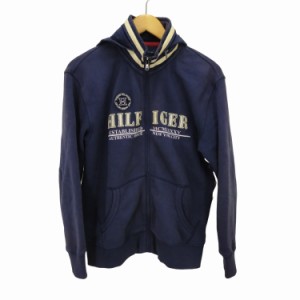 TOMMY HILFIGER(トミーヒルフィガー) フロントロゴ ジップアップパーカー メンズ  S/P【中古】【ブランド古着バズストア】