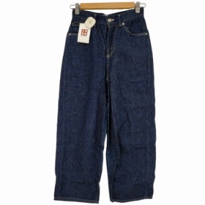 qualite(カリテ) e JEANS ストレートワイドデニム クロップド レディース JPN：34 【中古】【ブランド古着バズストア】