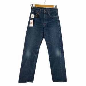 Levis(リーバイス) 90s 702XX シンチバック ボタンフライ インディゴストレートデニム BIGE 赤耳 ボタン裏J22  レディース  W28 L34【中