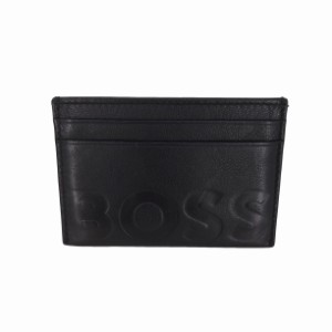 BOSS(ボス) ロゴ型押し レザーカードケース パスケース メンズ 表記無 【中古】【ブランド古着バズストア】