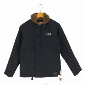 HOUSTON(ヒューストン) NAVY DEPARTMENT U.S.N. ステンシル 裏ボア N-1 デッキジャケット メンズ US：36 【中古】【ブランド古着バズスト