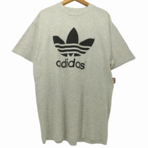 adidas Originals(アディダスオリジナルス) 80s USA製 万国旗タグ シングルステッチ トレフォイルロゴクルーネックTシャツ メンズ import