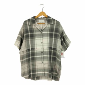 UNUSED(アンユーズド) 22SS fringe short sleeve check shirt レディース JPN：0 【中古】【ブランド古着バズストア】