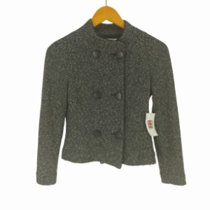 pierre cardin(ピエールカルダン) スタンドカラーツイードショートジャケット レディース JPN：S 【中古】【ブランド古着バズストア】