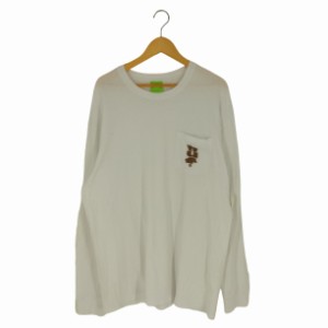 HUF(ハフ) MEGABLAST EMBROIDERED LONG SLEEVE POCKET T-SHIRT  メンズ import：XL 【中古】【ブランド古着バズストア】