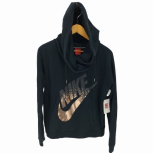 NIKE(ナイキ) メタリック プリント プルオーバー パーカー レディース import：XL 【中古】【ブランド古着バズストア】