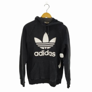 adidas Originals(アディダスオリジナルス) Trefoil Logo Hoodie Black メンズ  M【中古】【ブランド古着バズストア】