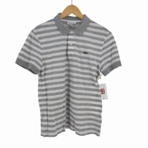 LACOSTE(ラコステ) SLIM FIT ノーティカルボーダーポロ レディース US：4 【中古】【ブランド古着バズストア】