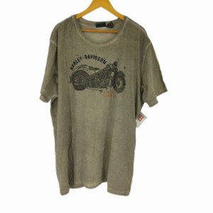 HARLEY-DAVIDSON(ハーレーダビッドソン) フロッキープリント クルーネックS/Sカットソー メンズ  3XL【中古】【ブランド古着バズストア】