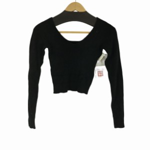 Juemi(ジュエミ) Basic V neck long sleeve レーヨンナイロン リブニットトップス  レディース FREE 【中古】【ブランド古着バズストア】