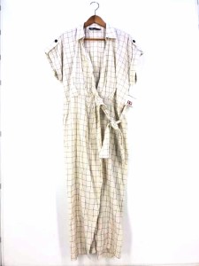 ZARA(ザラ) CHECKED DRESS WITH KNOT DETAIL レディース import：M 【中古】【ブランド古着バズストア】