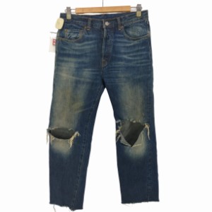 Levis(リーバイス) 501XX Vintage Clothing Jeans 1966モデル セルビッジ コーン ダメージ デニム パンツ メンズ  W30【中古】【ブランド