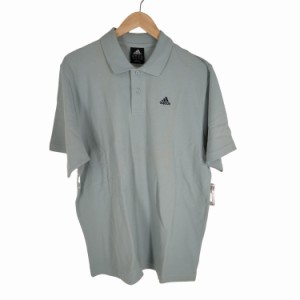 adidas(アディダス) 00S パフォーマンスロゴ刺しゅう鹿の子ポロシャツ メンズ JPN：M 【中古】【ブランド古着バズストア】