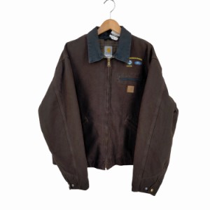 Carhartt(カーハート) 企業刺繍 裏地チェックブランケット デトロイトジャケット デッドストック メンズ import：XL 【中古】【ブランド