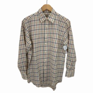 AQUASCUTUM(アクアスキュータム) チェック柄スタンダードカラーシャツ  メンズ  MEDIUM【中古】【ブランド古着バズストア】