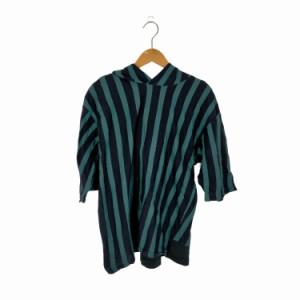 SHAREEF(シャリーフ) STRIPE BIG PARKA ストライプ柄 S/S パーカー トップス メンズ JPN：2 【中古】【ブランド古着バズストア】