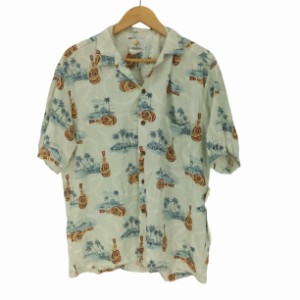 USED古着(ユーズドフルギ) {{HO ALOHA}} ハワイ製 総柄 レーヨン S/S アロハシャツ レディース import：L 【中古】【ブランド古着バズス