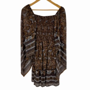 Michael Michael Kors(マイケルマイケルコース) Paisley Georgette Smocked Scarf-Sleeve Dress レディース  0【中古】【ブランド古着バ