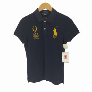 RALPH LAUREN(ラルフローレン) THE SKINNY POLO スポーツ 大会 ビッグポニー 刺繍 ポロシャツ レディース import：M 【中古】【ブランド