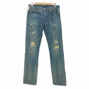 Levis(リーバイス) 501 ボタン裏3073 ダメージ リメイク デニム パンツ  メンズ 表記無 【中古】【ブランド古着バズストア】