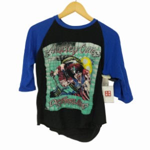 USED古着(ユーズドフルギ) 80S TASTY ボディ パキ綿 ヘヴィメタル アルバム バンド 両面プリント ラグラン Tシャツ コピーライト1989 メ