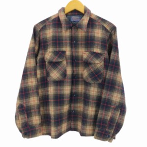 PENDLETON(ペンドルトン) 70s USA製 ボックスシルエット オープンカラーシャツ フラップポケット マドラスチェック ミントコンディション