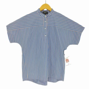 A.P.C.(アーペーセー) ストライプ プルオーバー S/S シャツ レディース FR：36 【中古】【ブランド古着バズストア】