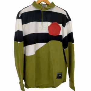 WANNA(フメイ) In bloom stripe rugger shirts メンズ JPN：L 【中古】【ブランド古着バズストア】