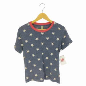 ALTERNATIVE EARTH(オルタナティブアース) レーヨン混 星柄 リンガーTシャツ メンズ import：S 【中古】【ブランド古着バズストア】