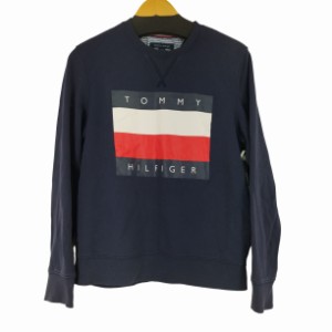 TOMMY HILFIGER(トミーヒルフィガー) フロントラバープリントスウェット レディース import：L 【中古】【ブランド古着バズストア】