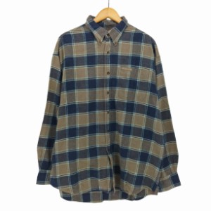 CHAPS RALPH LAUREN(チャップスラルフローレン) 90S ボタンダウン チェック L/S ネルシャツ メンズ import：XL 【中古】【ブランド古着バ