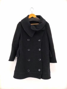 Yohji Yamamoto FEMME(ヨウジヤマモト ファム) メルトンウール ビッグカラーPコート レディース JPN：1 【中古】【ブランド古着バズスト