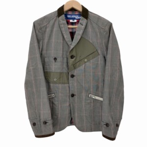 JUNYA WATANABE COMME des GARCONS MAN(ジュンヤワタナベコムデギャルソンマン) チェック柄切替3Bテーラードジャケット メンズ JPN：XS 