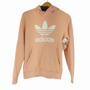 adidas(アディダス) ロゴプリント プルオーバーパーカー レディース  160【中古】【ブランド古着バズストア】