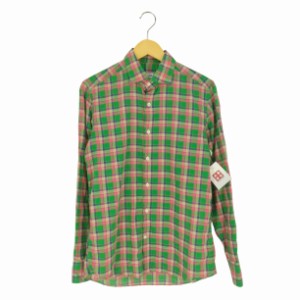 USED古着(ユーズドフルギ) {{glanshirt}} イタリア製 ワイドカラーチェックシャツ メンズ  39【中古】【ブランド古着バズストア】