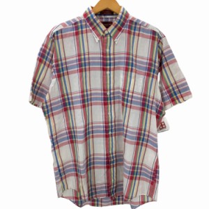 CHAPS RALPH LAUREN(チャップスラルフローレン) 70S タータン チェック 半袖 ボタンダウン シャツ メンズ  L【中古】【ブランド古着バズ