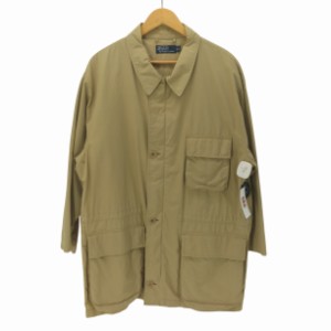 Polo by RALPH LAUREN(ポロバイラルフローレン) 比翼 ナイロン混 ハンティングジャケット メンズ  LL【中古】【ブランド古着バズストア】