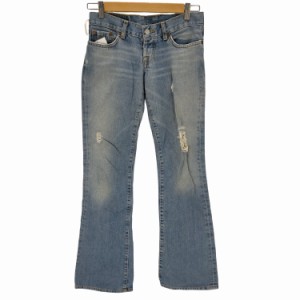 LUCKY BRAND(ラッキーブランド) USA製 ダメージ加工 フレアデニムパンツ レディース  0/25【中古】【ブランド古着バズストア】