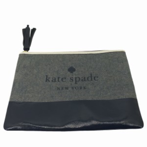 Kate spade(ケイトスペード) ロゴプリント レザータッセルキャンバスクラッチバッグ レディース ONE SIZE 【中古】【ブランド古着バズス