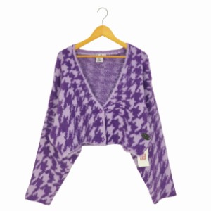 X-girl(エックスガール) SHAGGY KNIT CARDIGAN シャギーニットカーディガン レディース ONE SIZE 【中古】【ブランド古着バズストア】